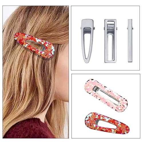 Miniatura 6 de Bskifnn 60 pinzas para el cabello para moldes de resina de silicona, pinzas de lazo para el cabello, horquilla de perla, accesorios para el cabello