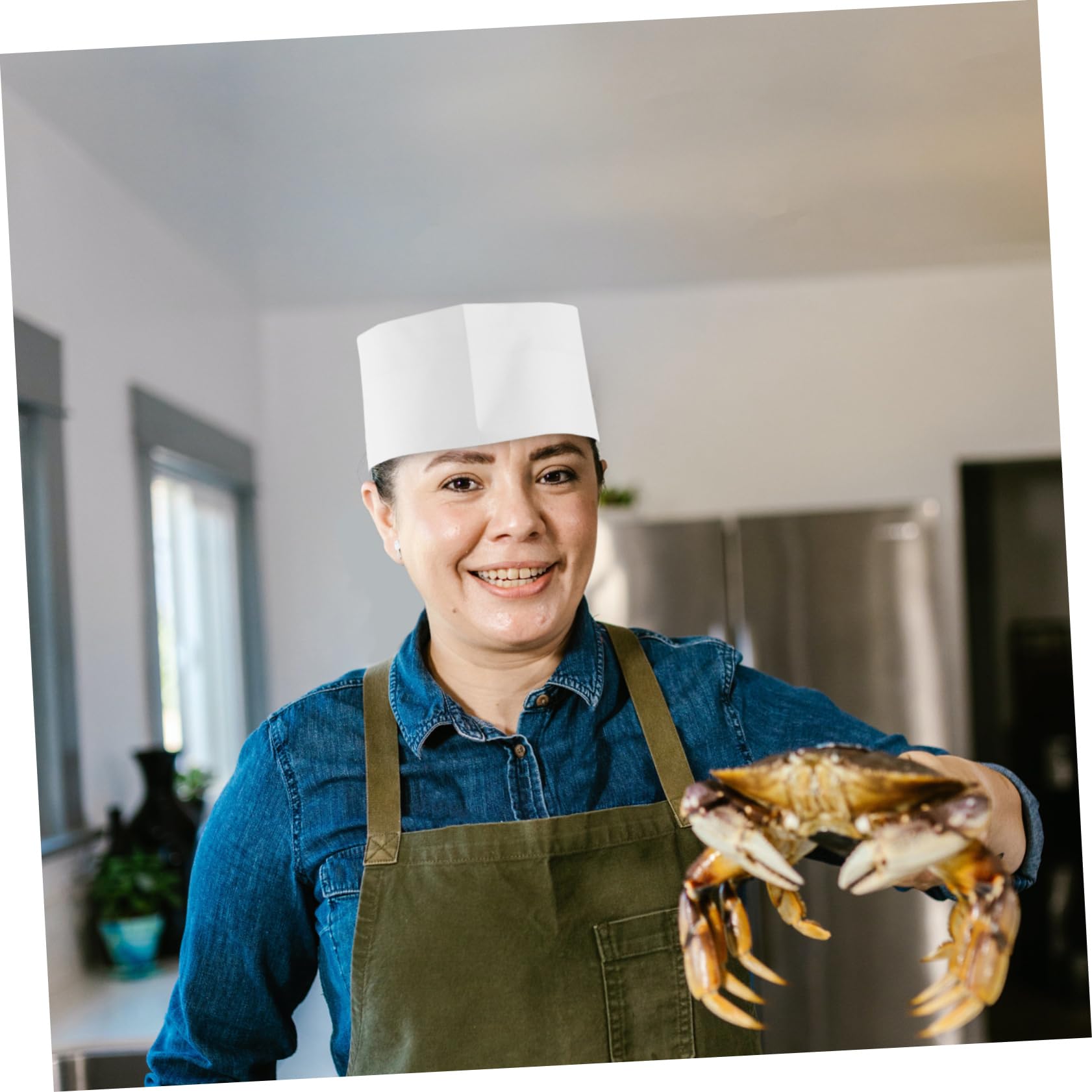 VANZACK 60 Piezas Gorros de Chef Desechables Unidades Unisex para Cocina Restaurantes Cafeterías y Fiestas Diseño Higiénico y Práctico