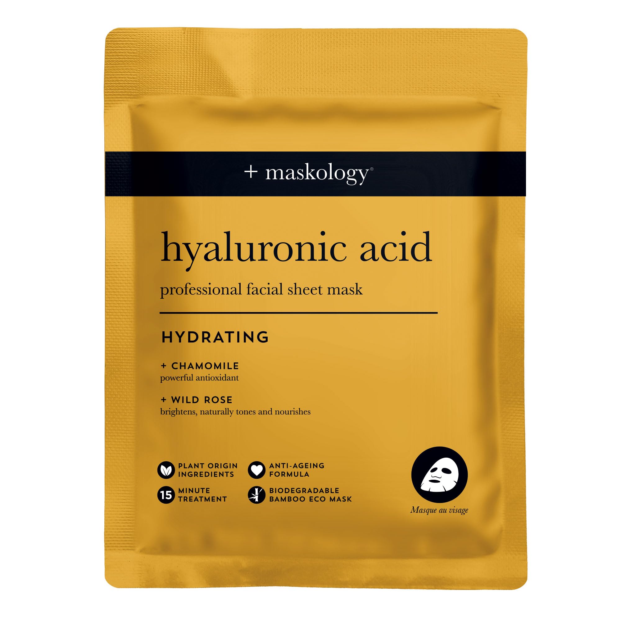 Maskology +Maskology Hyaluronic Acid Professional Facial Sheet Mask 22Ml