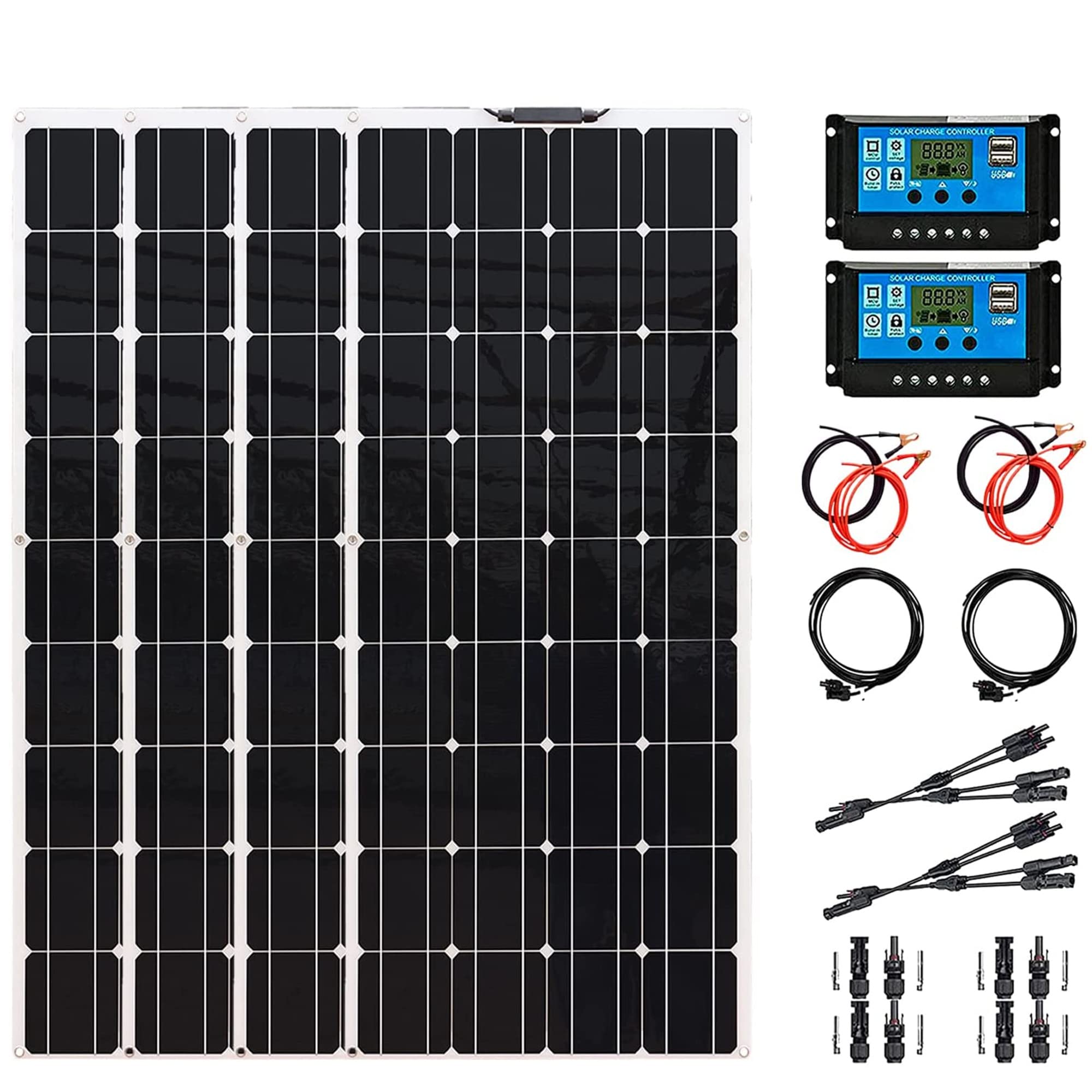 Buy Flexible Solar Panel, 300W x 4 Solar Panel Kit System, for ...