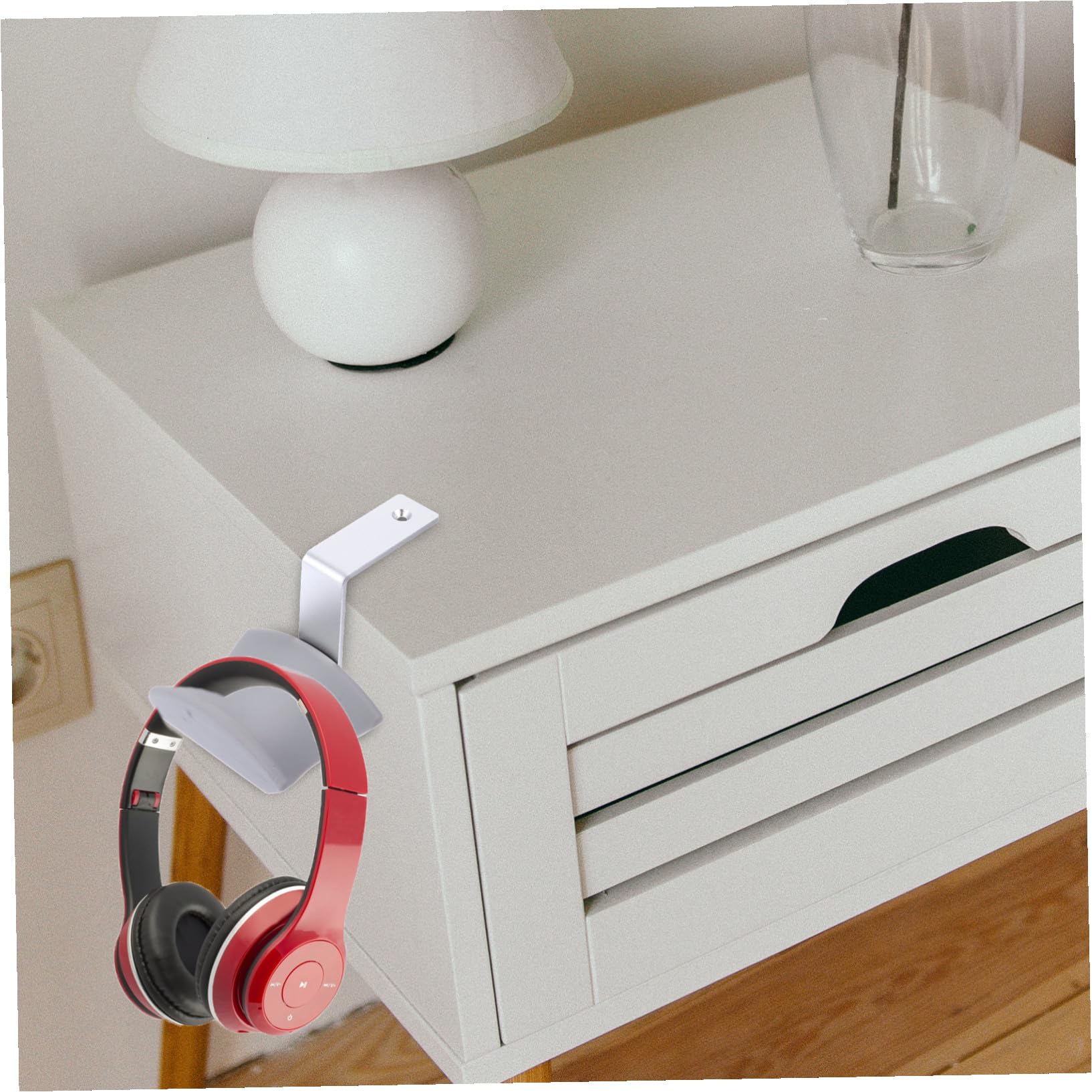 Hemobllo 3piezas Soporte De Auriculares De Aleación De Aluminio y Silicona con Adhesivo Diseño Curvado y Múltiples para Escritorio y Gaming