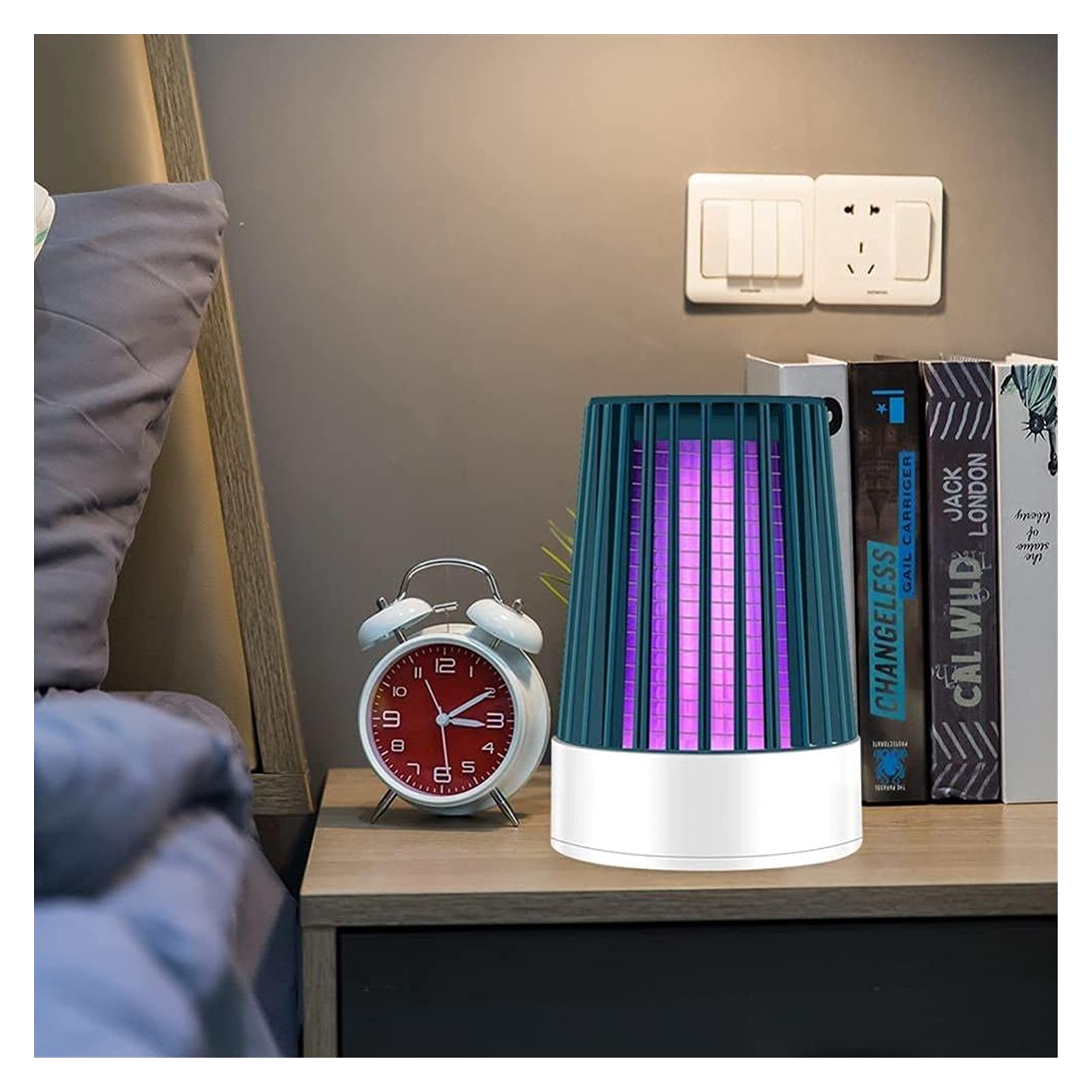 Luz LED para Matar Mosquitos, fotocatalizador USB, Trampa eléctrica para Insectos, Control de Silencio, lámpara para Matar Mosquitos para el hogar y el jardín, Repelente de Insectos (Color: A)