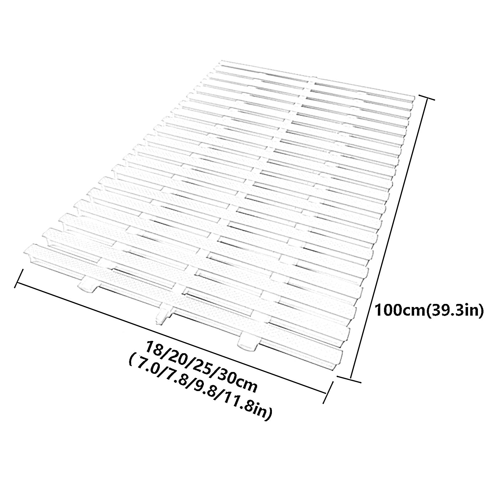 Griglia di Troppo Pieno per Piscina - Griglia di Scarico in plastica per Bordo Piscina e scarichi del Bagno, 25 cm x 100 cm - Accessori di Supporto per Piscine Tial