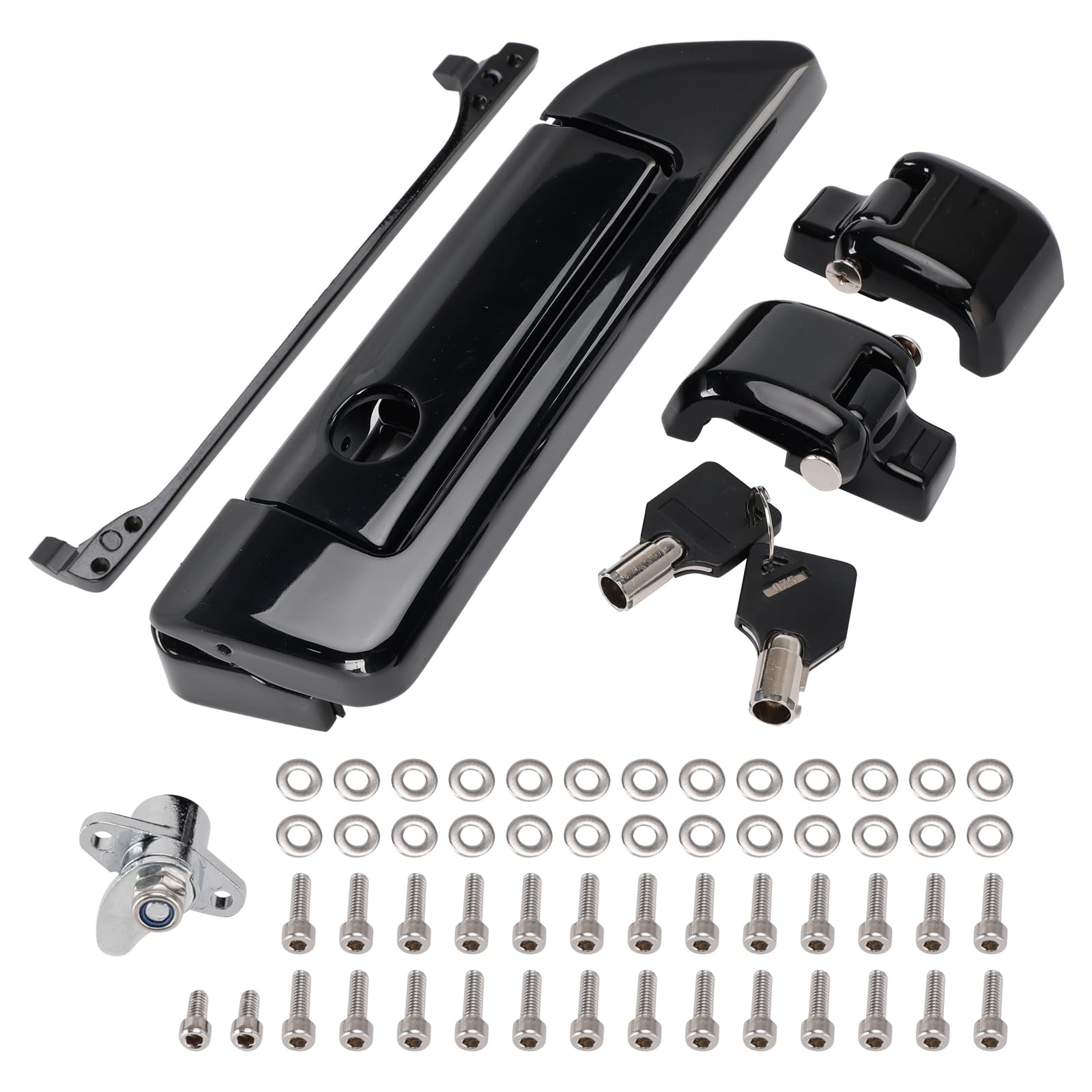 MAD HORNETS Black Hinges and Latch Kit for Touring Razor Chopped King Tour Pack 2014-2023