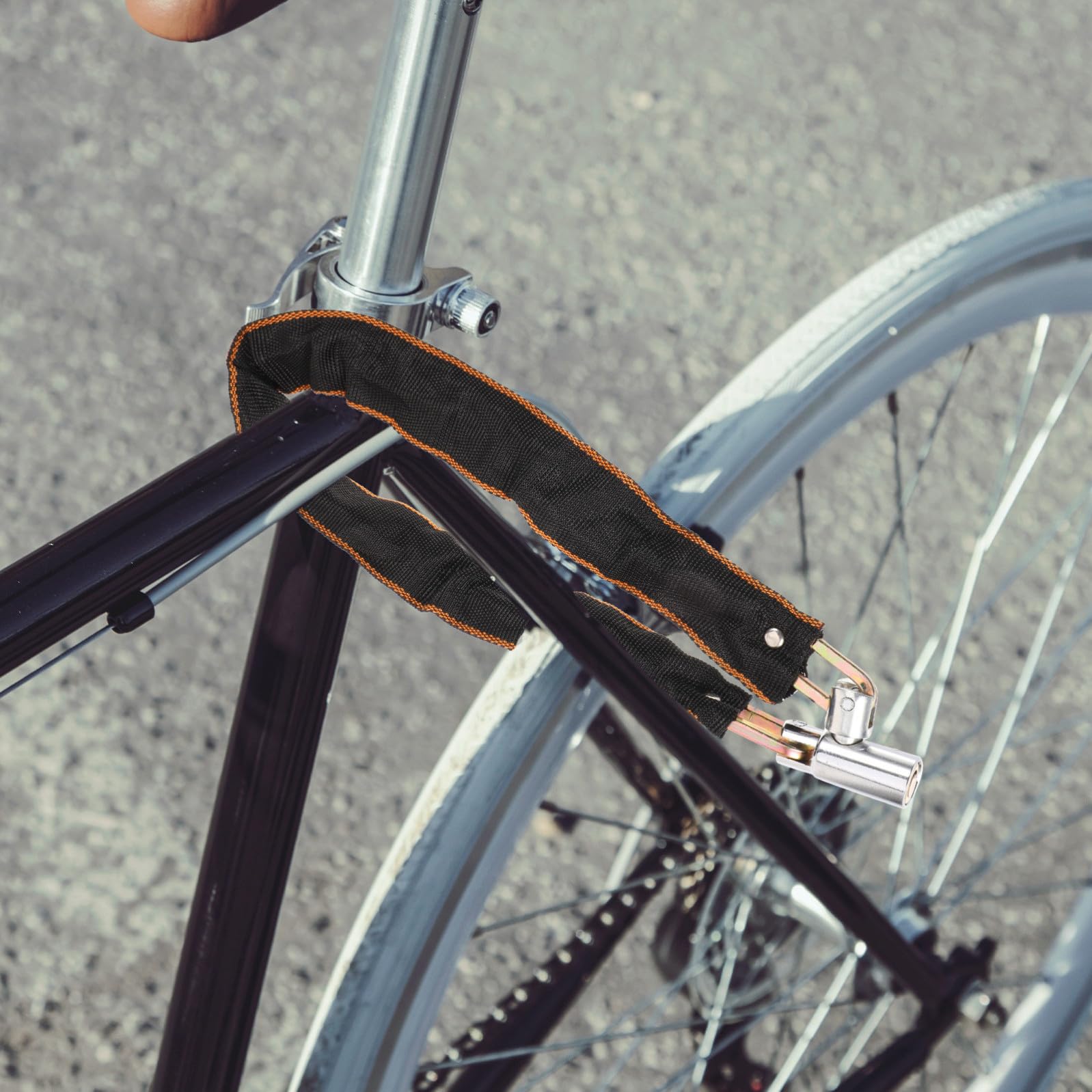 YARNOW antivol vélo serrures à vélo Serrure à chaîne de Porte Serrure à Combinaison Alarme Anti vol verrou Portable Bike Lock Cadenas vélo antivol chaîne de vélo antivol Chiffon Silver