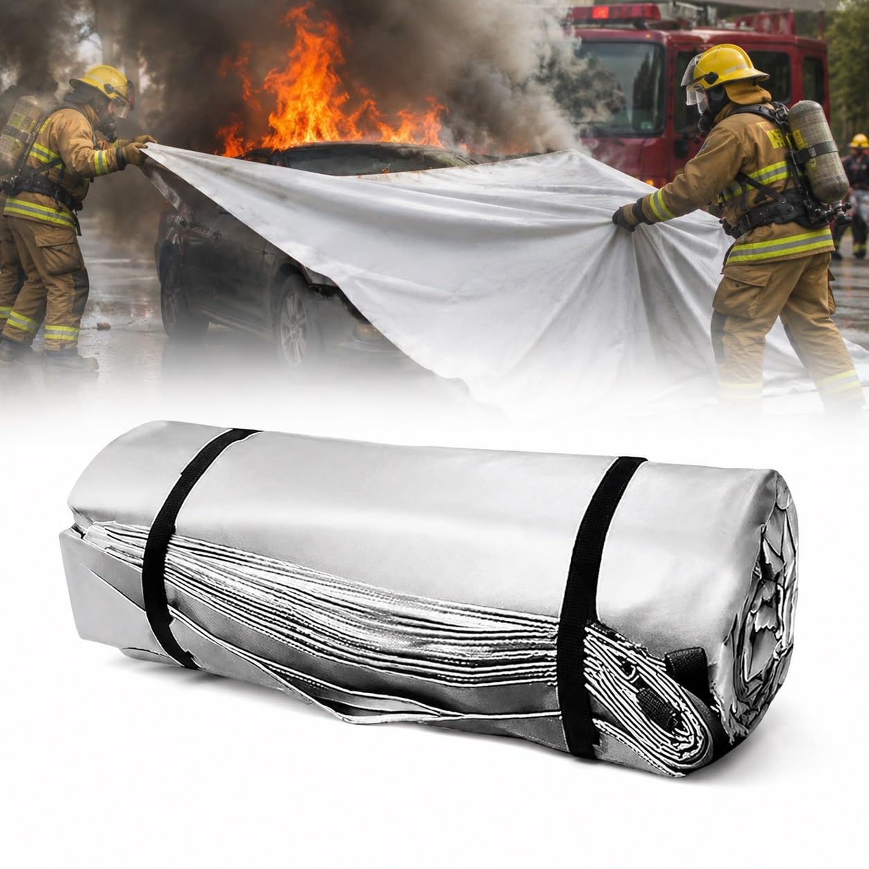 Electric Vehicle Fire Blanket, Large Car Fireproof Cover For Garage