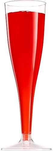 Miniatura 3 de Paquete de 30 copas de champán desechables de plástico transparente, vasos de tostado de 5 onzas para bodas, cócteles, mimosas