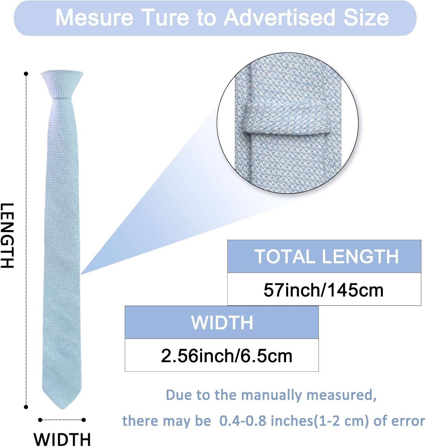 Mantieqingway Men's Skinny Tie Solid Color Neckties 2.56'' Casual Business Ties for Daily Dress, Weddings, Groomsmen Gifts - Image 6