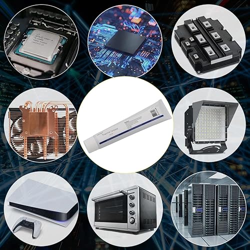 Miniatura 4 de G104 Pasta de grasa térmica blanca de tubo de 3.53 oz, pasta de disipador térmico compuesto térmico para enfriadores de CPU de PC, GPU LED PS4