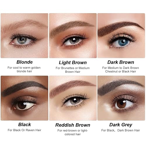 Miniatura 6 de iMethod Pluma de cejas  Lápiz de tatuaje de cejas mejorado, maquillaje de cejas, de larga duración, impermeable y a prueba de manchas, negro y marrón