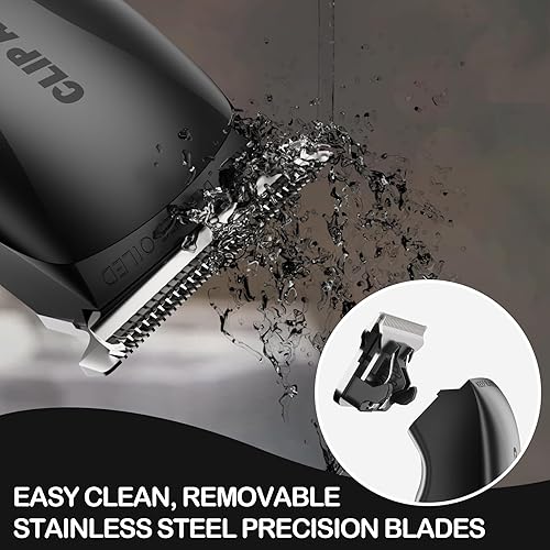 Miniatura 3 de Cortapelos y recortadora de pelo recargable inalámbrica, recortadora de barba para hombres, recortadora de barba ajustable con 5 peines límite, kit