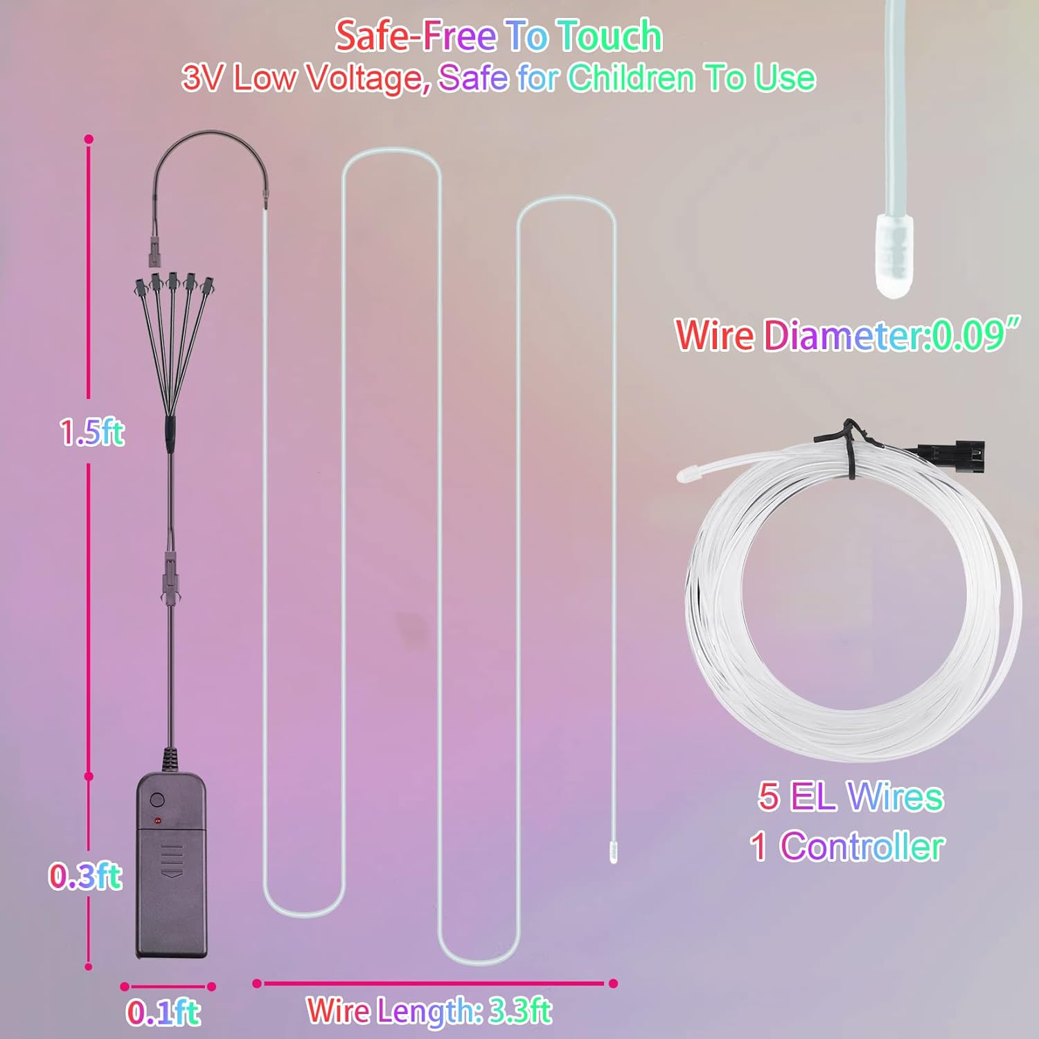 Cable Led De Neón Portátil Desmontable, Flexible Y Luminoso | Meses Sin
