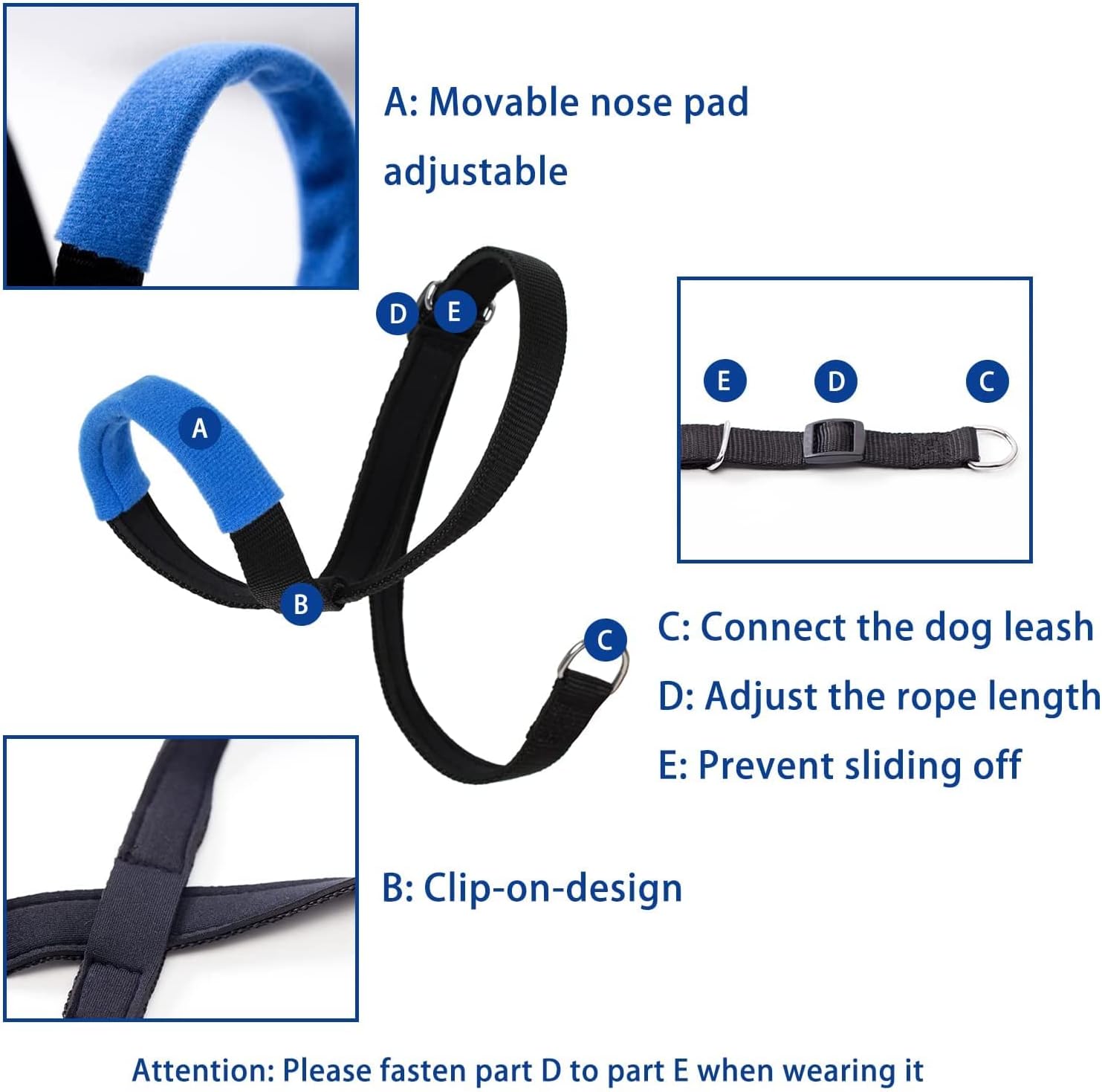 ILEPARK Dog Head Collar to Prevent Pulling Dog Head Harness with