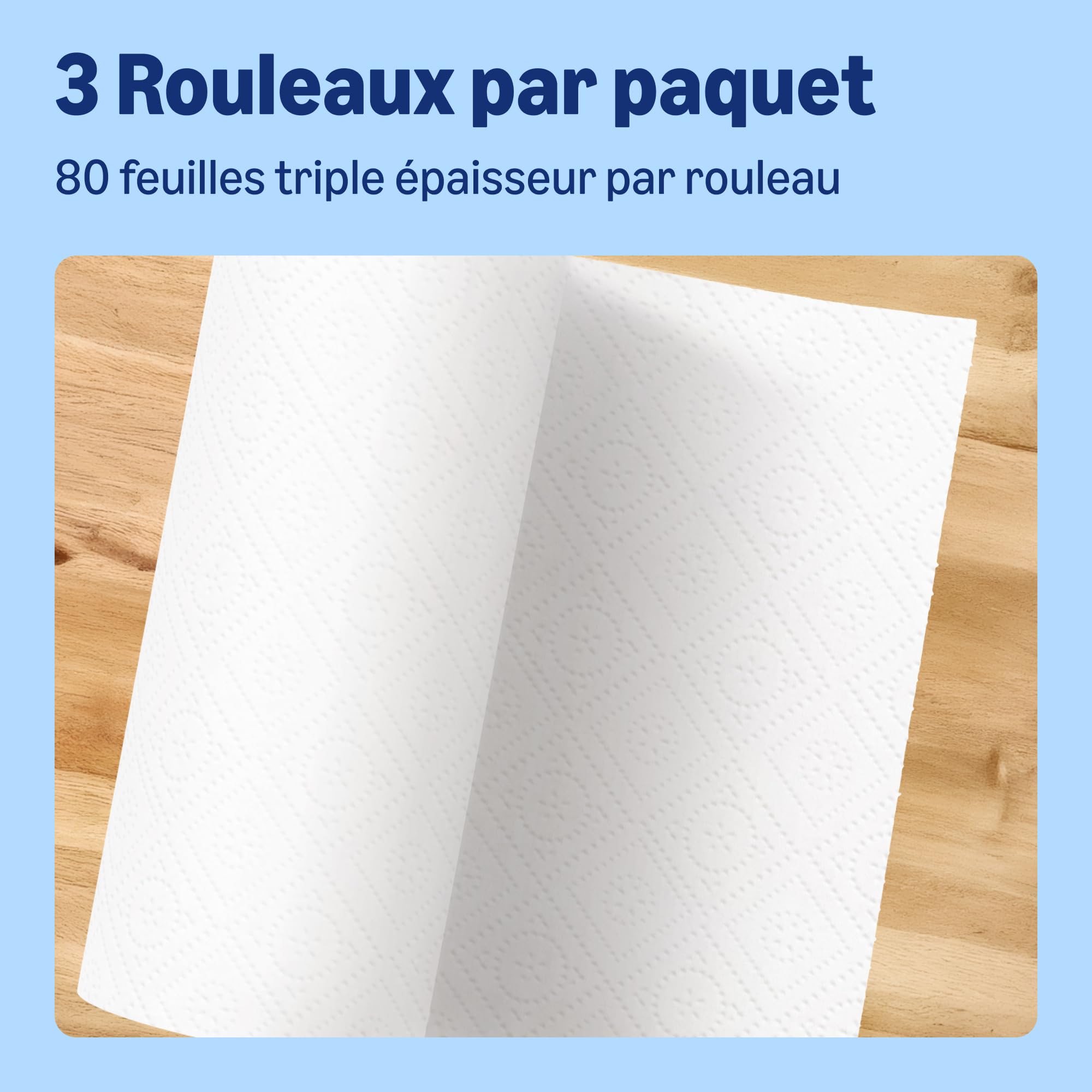 by Amazon Essuie-tout Super Absorbant, Triple Épaisseur, 18 Rouleaux (6 Paquets de 3), 80 Feuilles par Rouleau, Certifié FSC (Anciennement sous la Marque Presto!)