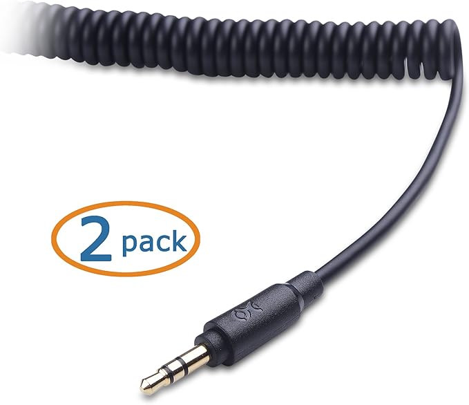 Cable Matters 2 Pack Coiled 3.5mm Macho a Macho Audio Estéreo miniatura 2