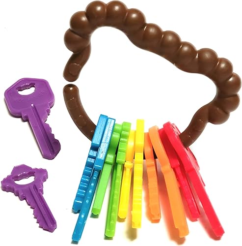 Baby Keys Montessori Juguetes para niños pequeños Llaves de juguete, juegos a juego para niños pequeños, juguetes de aprendizaje para niños de 2