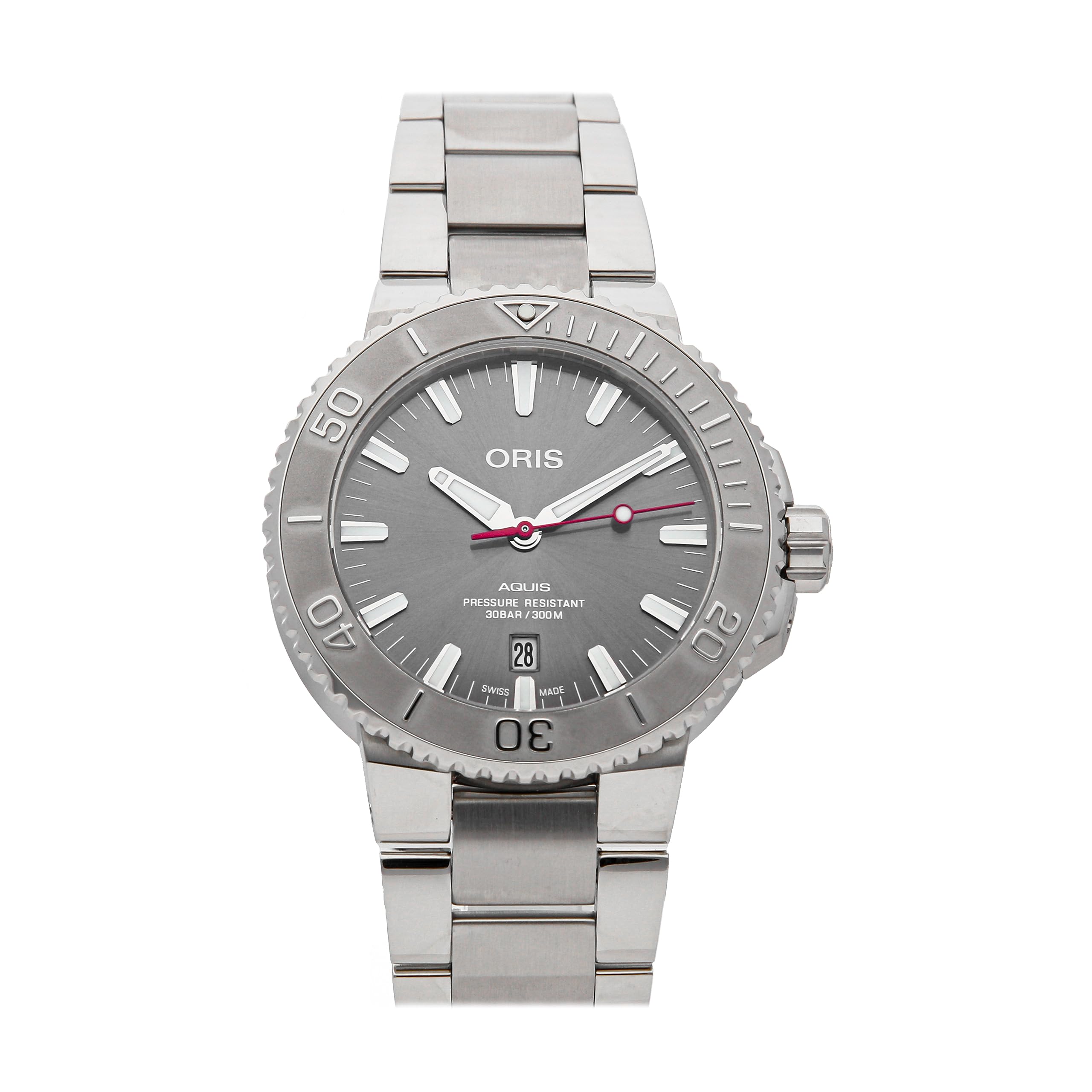 OrisAquis Automatic Grey Dial Watch 01 733 7730 4153-07 8 24 05PEB (Pre-Owned), silver, silver, Modern