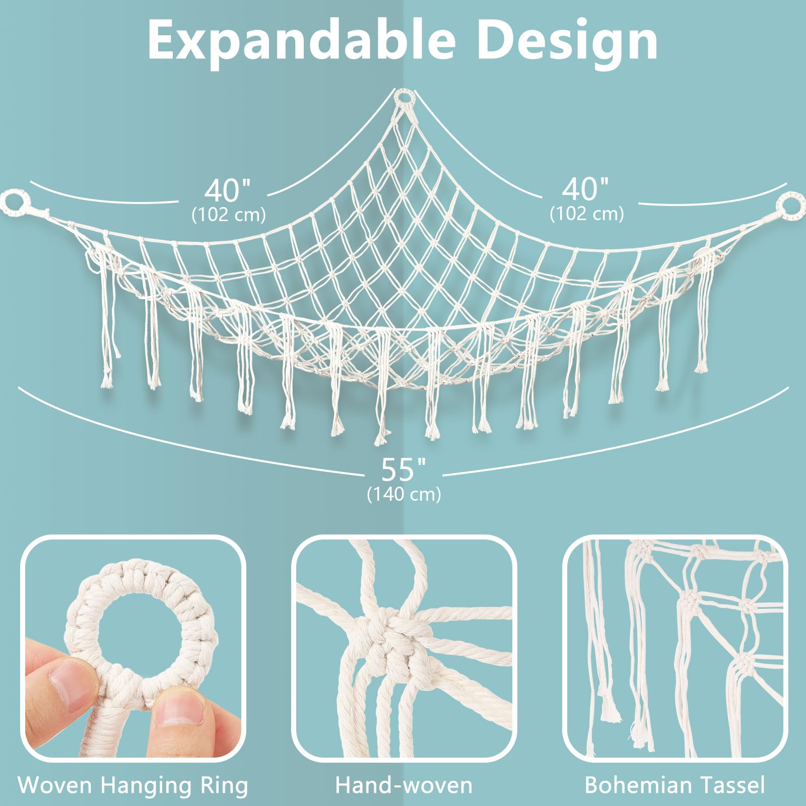 Hamac De Rangement En Bois Pour Animaux En Peluche - Organiseur De