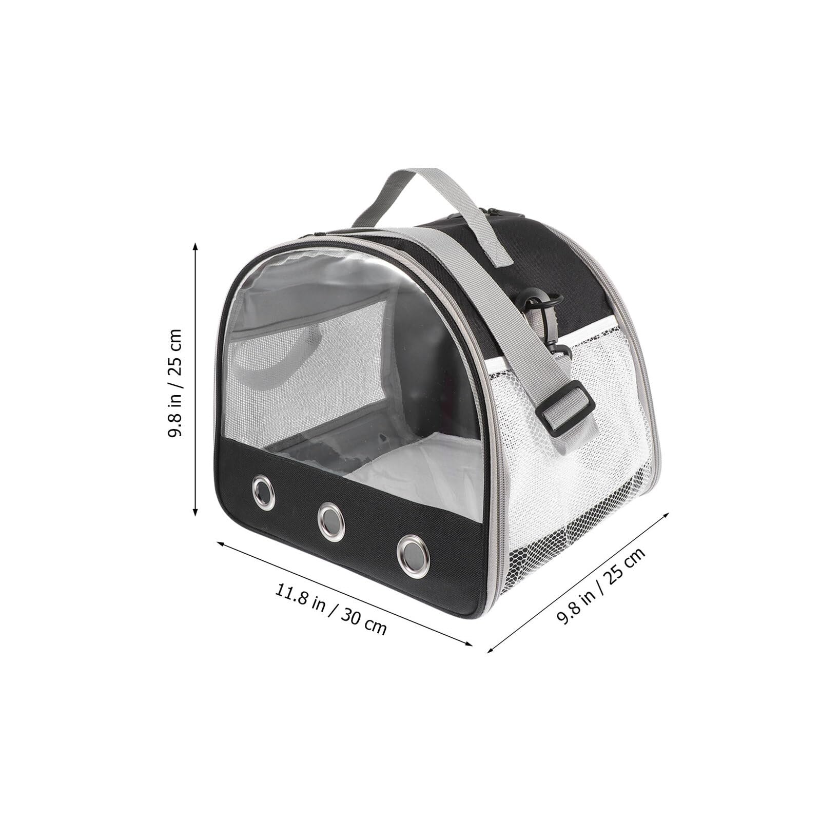 Kleintier Transporttasche für Reisen und Outdoor, Schwarz, Canvas