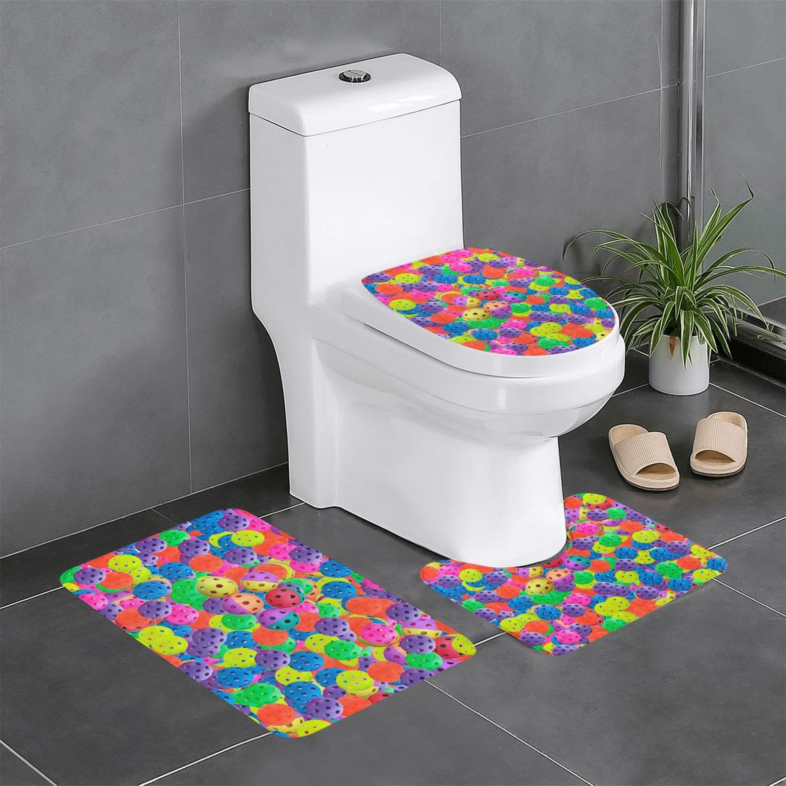 Tapis de salle de bain pickleball idéal pour vos sorties de douche en famille