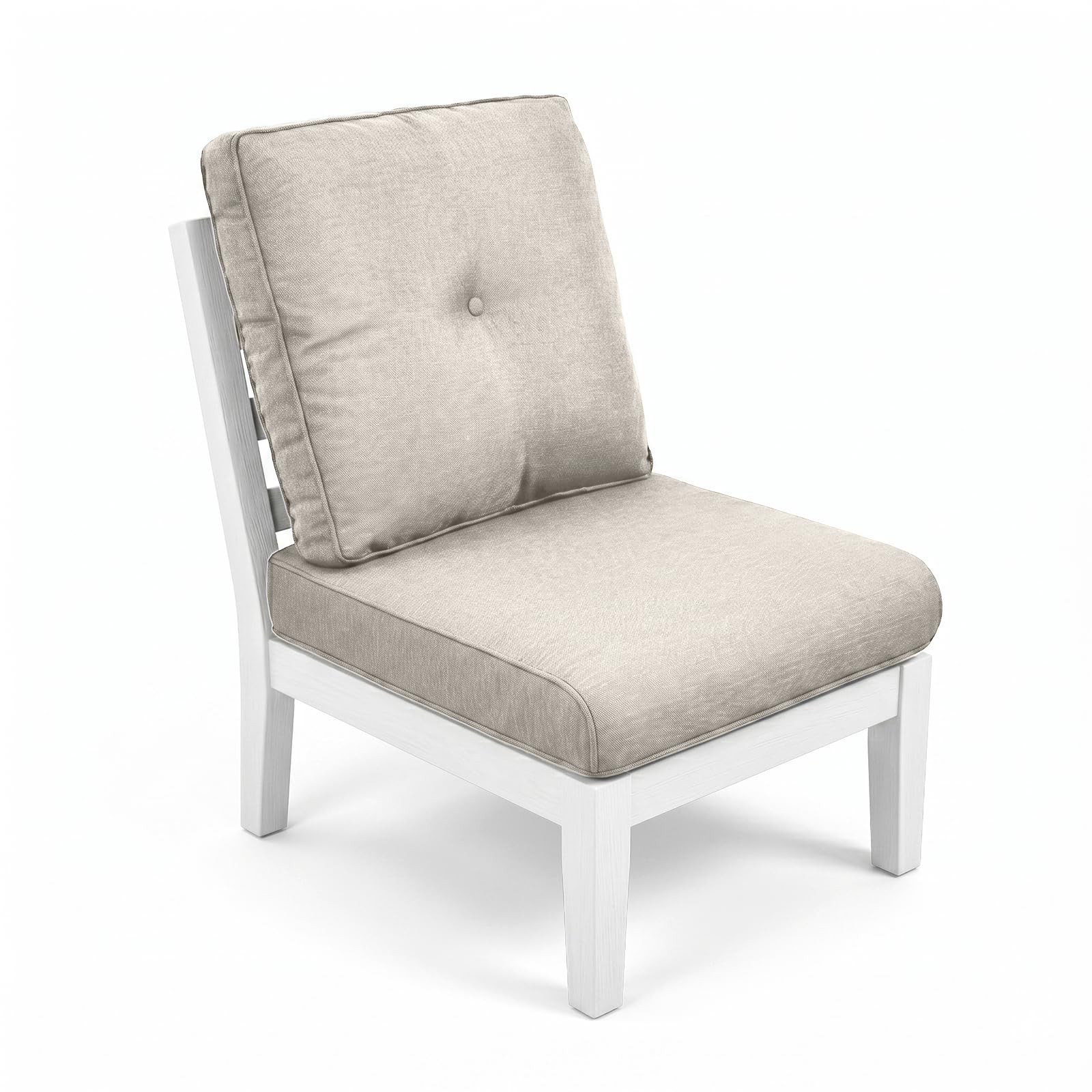 Outdoor Chair Cushions-Patio Chair Cushions Set with Removable Cover 22 X 24 Inch Outdoor Cushions for Patio Furniture Chair Sofa Couch-Beige
