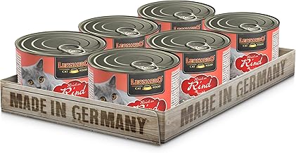 LEONARDO Rich Beef Wet Food | Grain Free Wet Cat Food | Full Box 6x200g