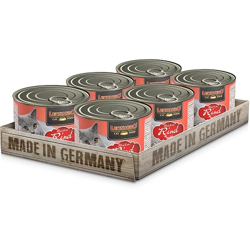 LEONARDO Comida húmeda para Gatos [6x200g Rind]