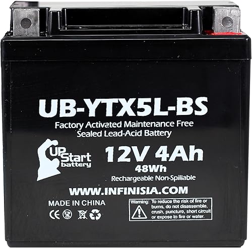 Miniatura 6 de Repuesto para Honda CRF250X 250CC 2008 activado de fábrica, sin mantenimiento, batería de motocicleta - 12V, 4Ah, UB-YTX5L-BS