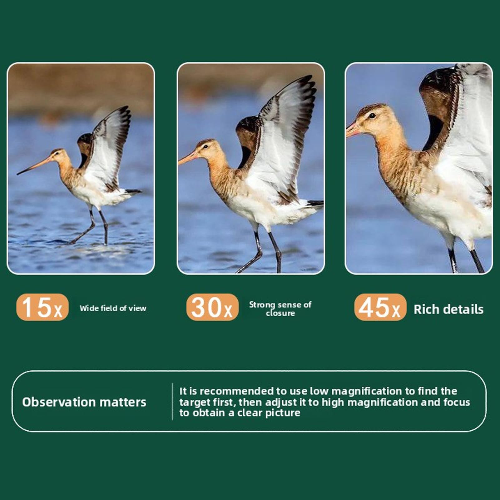 Cryfokt 105-52/1000m Spotting Scope Waterproof HD Spotter Scope for Bird