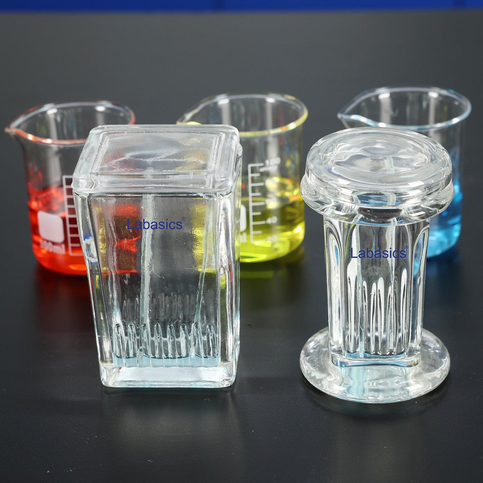 Labasics Placas TLC de vidrio, Hojas de gel de sílice para análisis de laboratorio, Capa de alta pureza, Separación rápida, 2,5 x 7,5 cm, 80 PCS