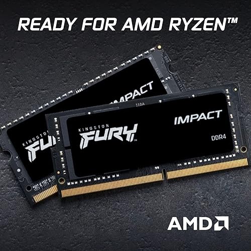 Miniatura 6 de Kingston FURY Impact - Kit de memoria para portátil DDR4 CL20 de 32 GB (2 x 16 GB) 3200 MTs  Intel XMP  AMD Ryzen  Plug n Play  Bajo consumo de