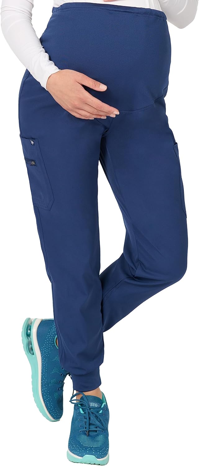 Evolution Scrubs Women's 4-Way Stretch Maternity Jogger Pant