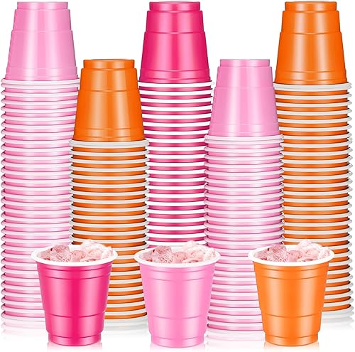 Vista 10 de Roshtia Paquete de 100 vasos de plástico de 2 onzas, mini vasos de chupito desechables de 2 onzas para fiesta de Pascua, boda, servicio de sabor