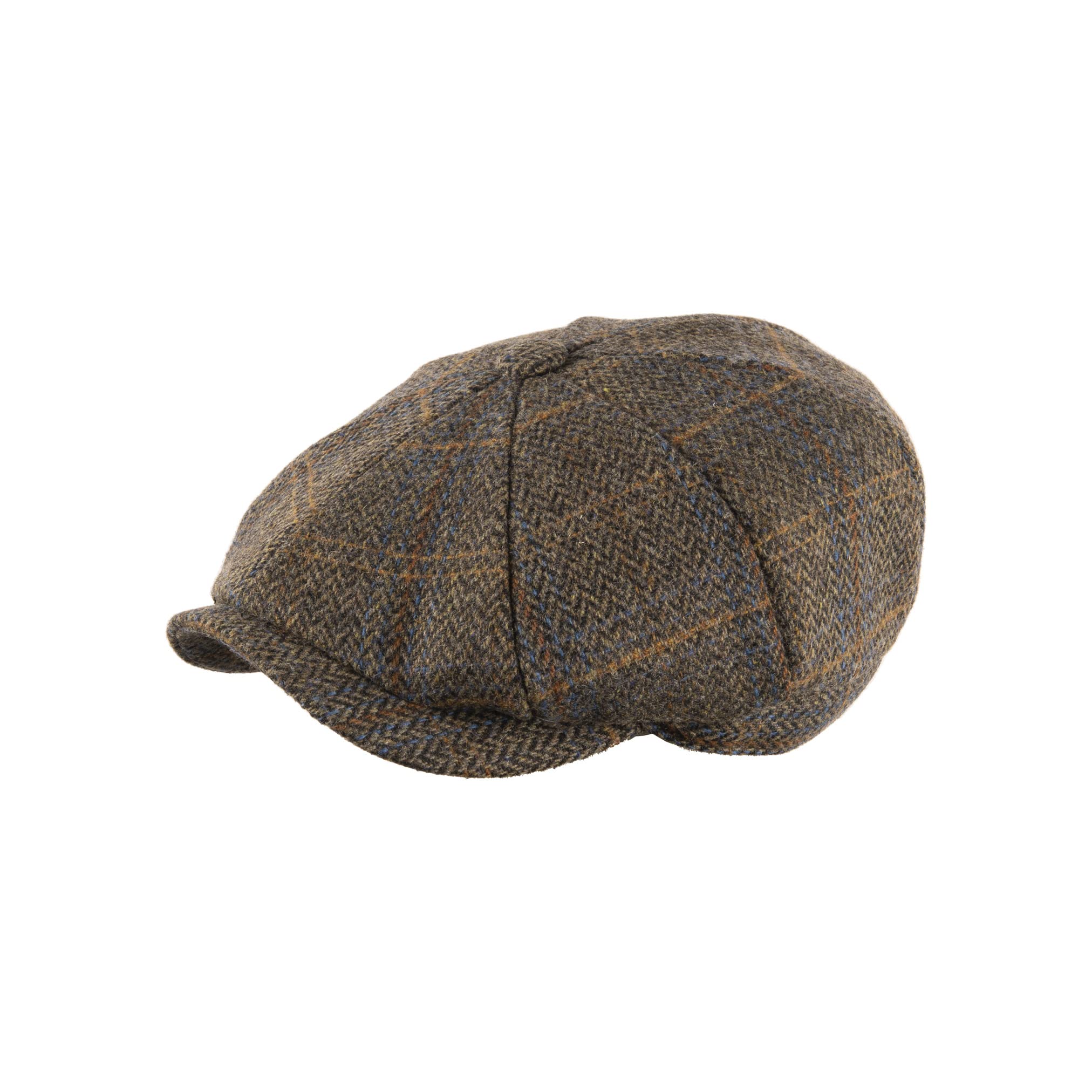Heritage Traditions Tweed Newsboy Cap Hat (Jumbo Herringbone Brown)