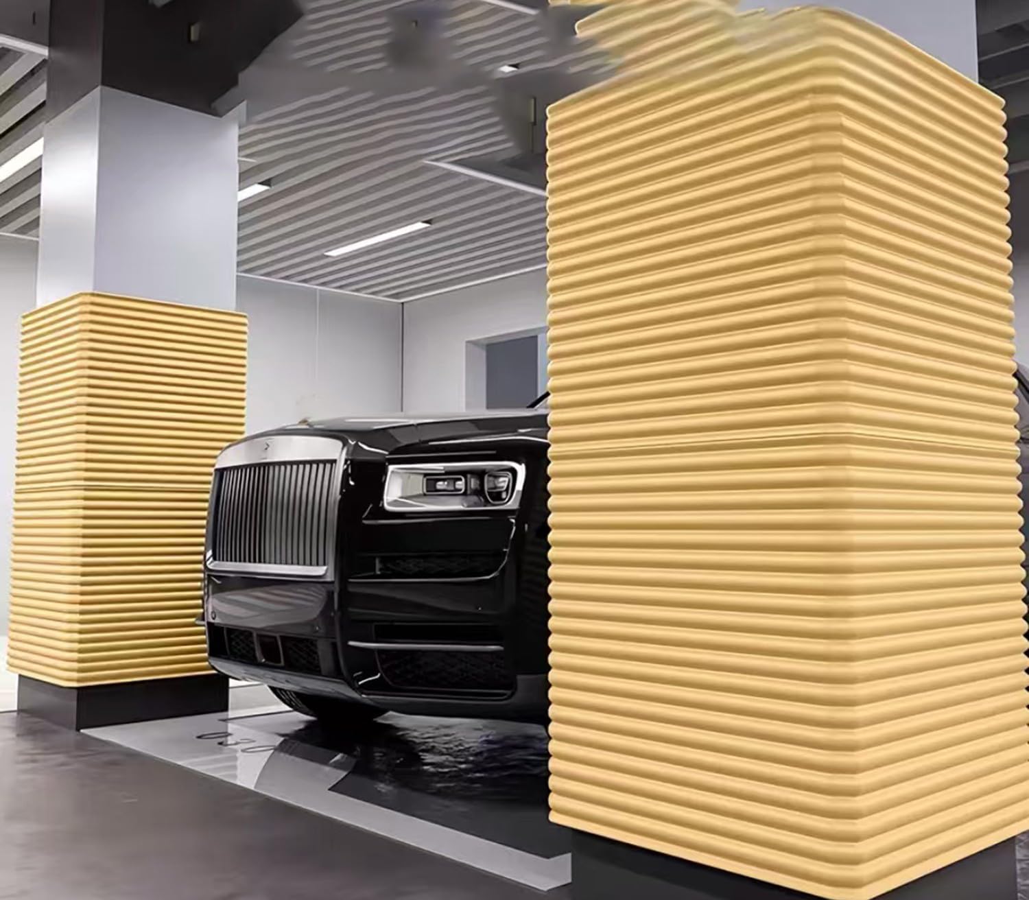 Garage Wall Protector, Proof Corners Edges Safety Bumper, Wall Padding Furniture Guards, Soft Extra-Wide Foam Padding Fireplace Table Stair Parking Garages Warehouses C,200x20cm