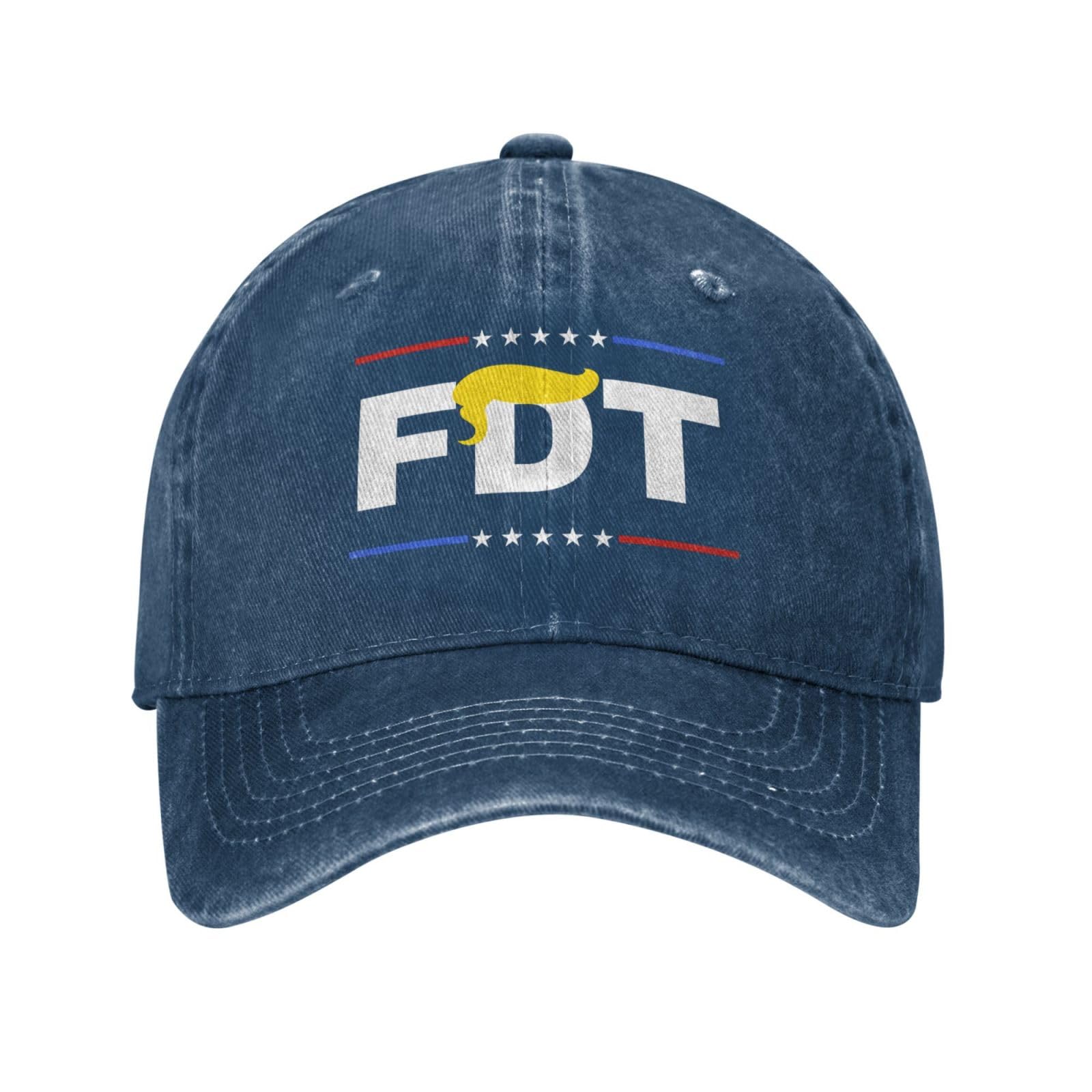 Anceky Unisex Navy Blue Fdt Hat Fuck Donald Trump Anti 45 47 Hat For Men Baseball Caps Vintage Cap
