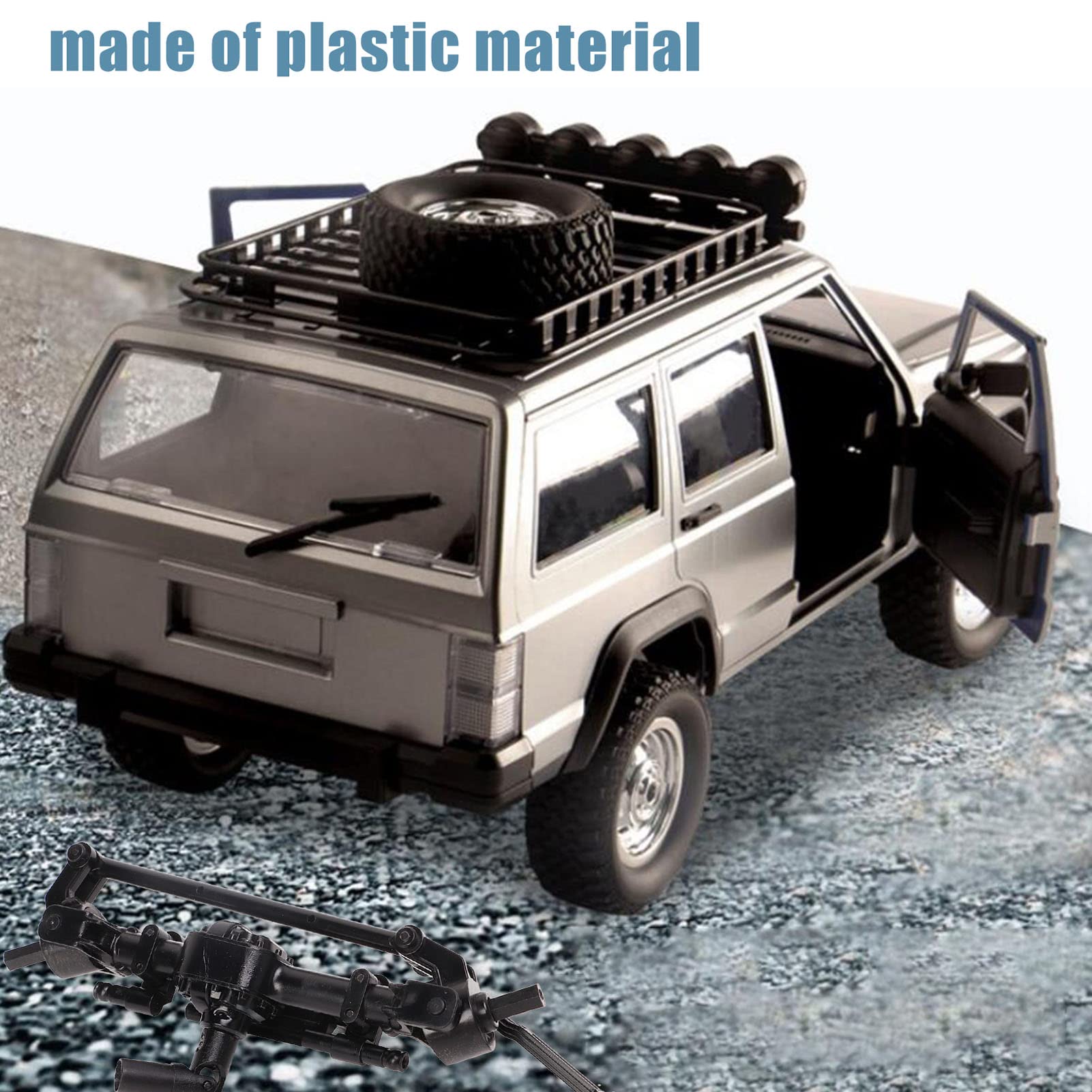 Assale Anteriore In Plastica Per Auto RC MN78 1/12 – Ricambio Trasmissione Per Modellismo (Nero) - 6