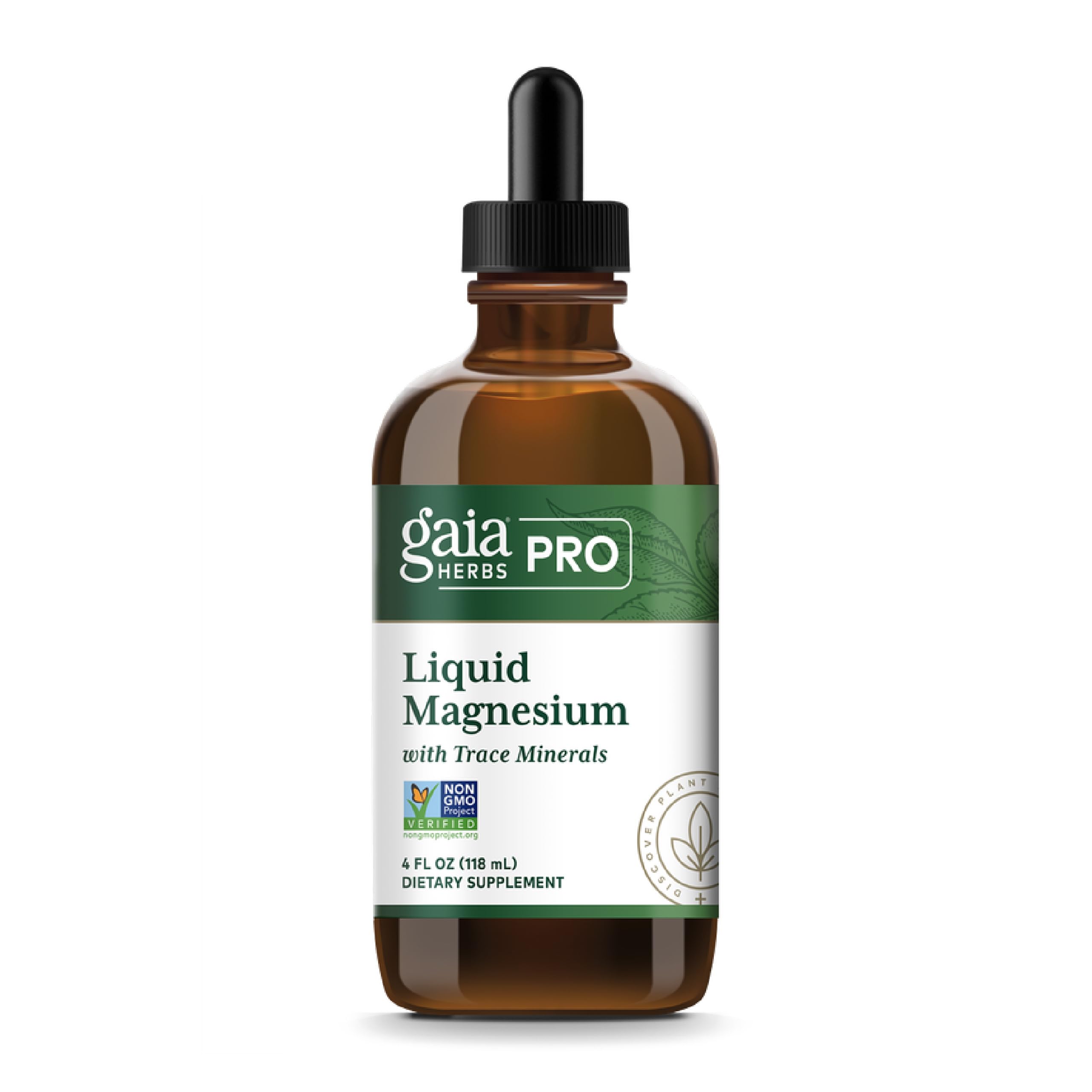 Gaia Herbs PRO Liquid Magnesium with Trace Minerals, 4 fl oz, 48 Servings