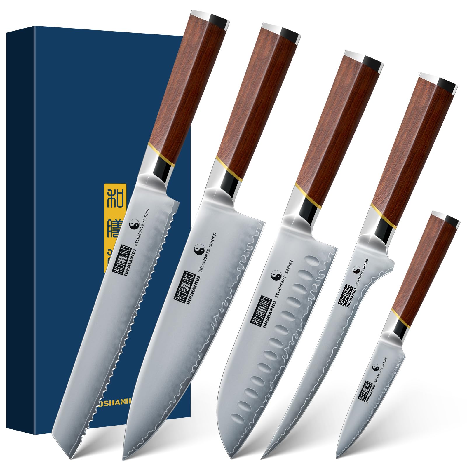 HOSHANHO 5-Piece Knife Set - Razor Sharp Kitchen Knives -1 HOSHANHO 5-Piece Knife Set - Razor Sharp Kitchen Knives -1