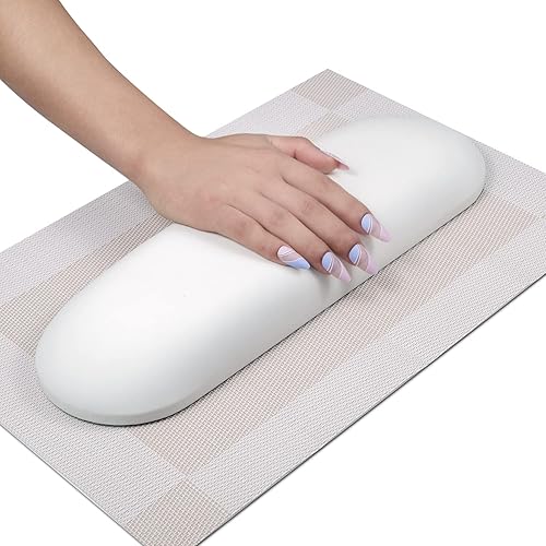 Miniatura 7 de MERTERFLY Almohada y alfombrilla para reposabrazos, de lujo, para sala de belleza, para manicura, para manicurista de manicura, para manicurista de