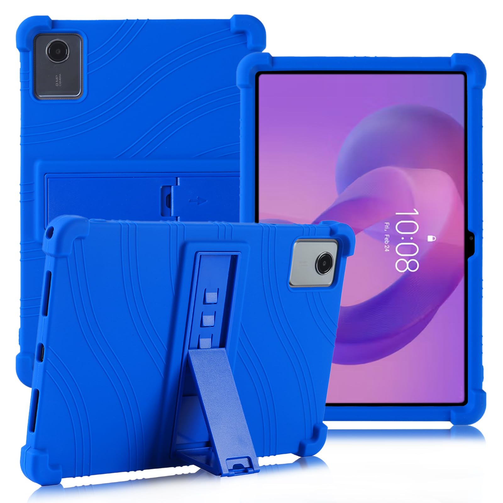 ATOOZ for Lenovo Tab M11 Case 11 Inch (TB330F/TB331),Soft Silicone for Lenovo Idea Tab 11 Tablet Case Kids 2025 (TB336F/TB335F) with Stand (Blue)
