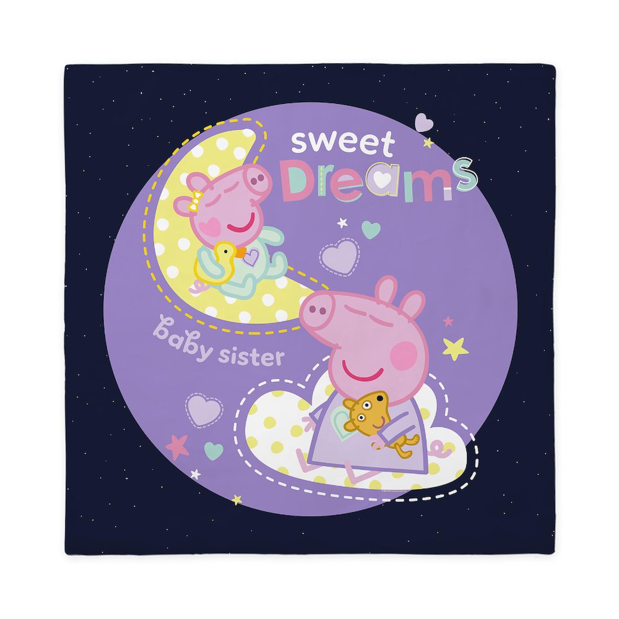 CafePress Peppa Pig: Sweet Dreams Queen Duvet Cover, Printed Comforter Cover, Unique Bedding