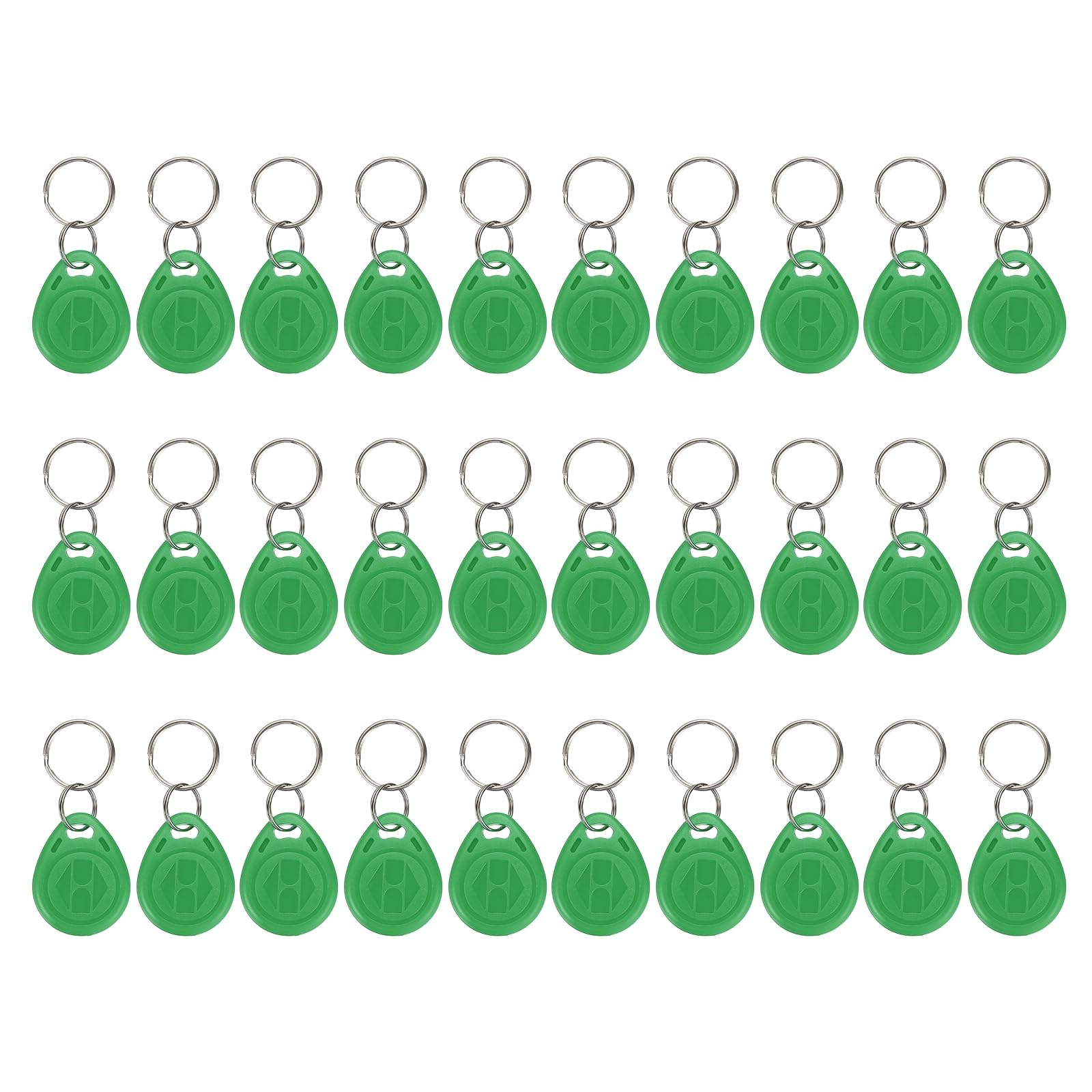 PATIKIL 125kHz T5577 RFID Key Fob Tag, (Dark Green) (30pcs), Writable Rewritable Smart Key Fobs Tags Blank Clone IC Card Key Classic 1K, Suit for - Entry Access Control Systems