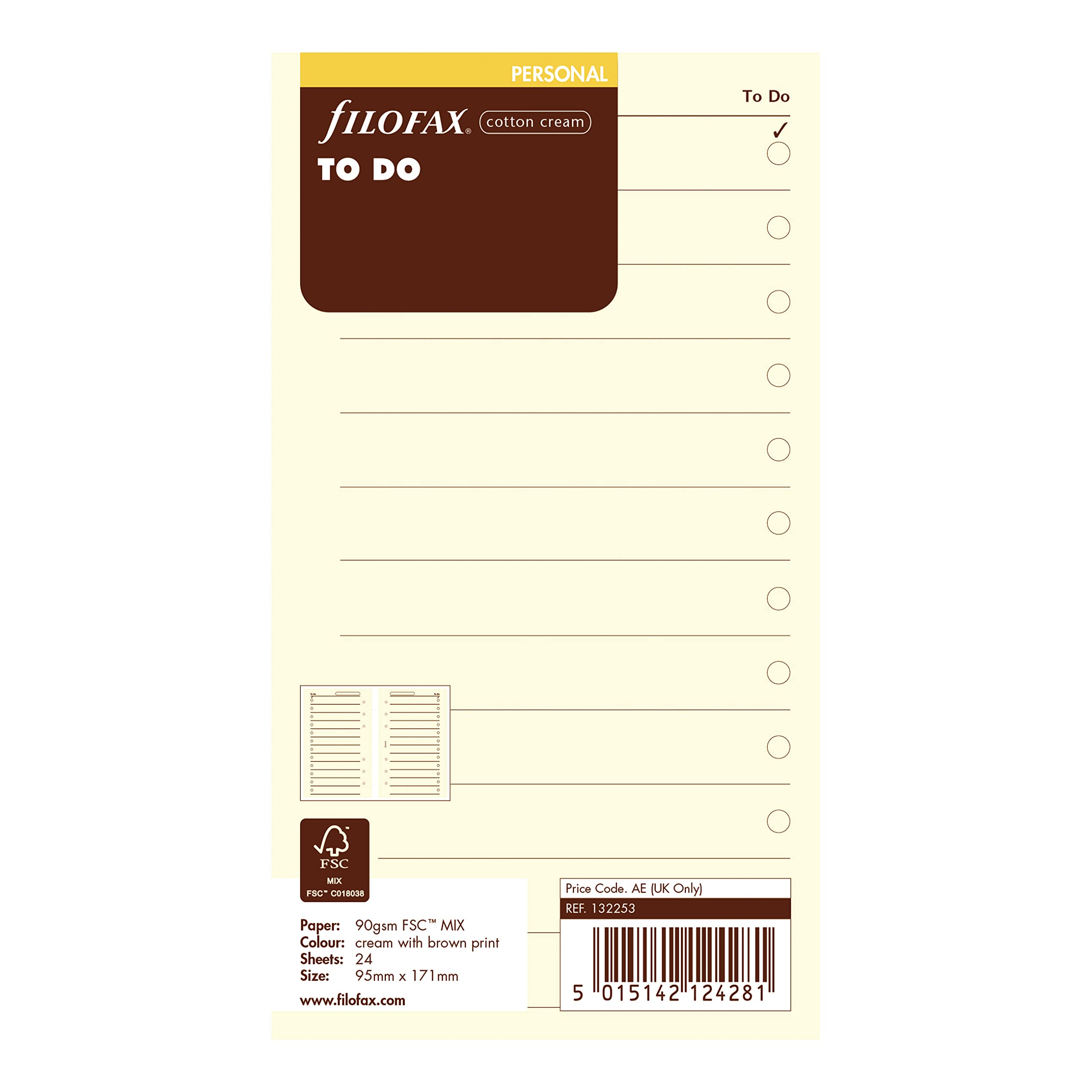 Filofax Pocket Vertil Year Planner A5 Cotton Cream 2026 - Filofax ...