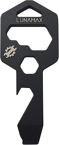 Mighty Key-TITANIUM - Herramienta multiherramienta 8 en 1 para llavero, fuerte, ligero, todo en uno, destornillador de cabeza plana, llave, cortador