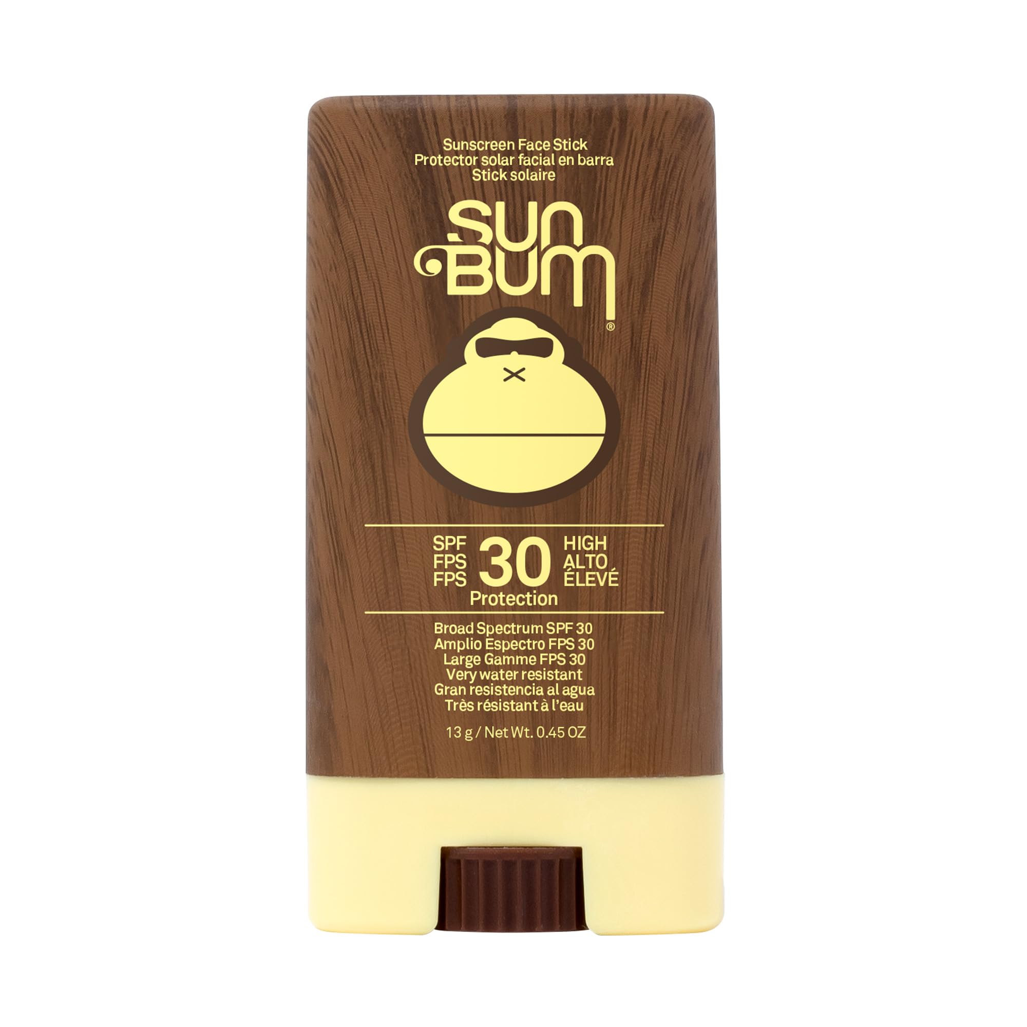 Sun Bum Original SPF 30 Sun Cream Face Stick, Vegan and Reef Friendly Sunscreen with Vitamin E, Broad Spectrum UVA/UVB Protection, Cruelty Free and Water Resistant, 13g