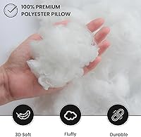 Vista 3 de Foamily - Juego de 4 insertos de almohada de 12 x 20 pulgadas, insertos y formas de almohada lumbar rectangular, inserto y relleno de almohada
