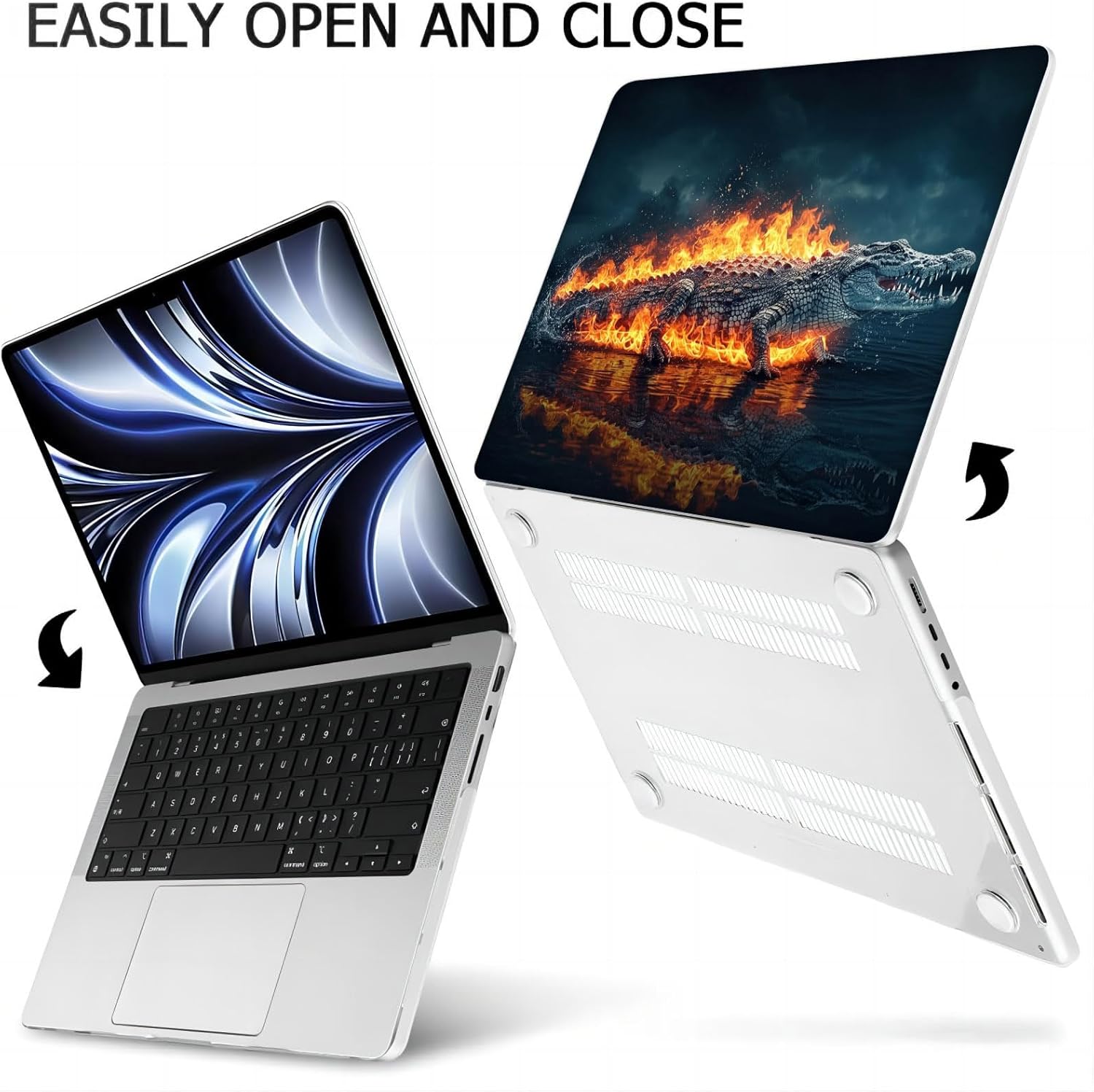 Compatible with MacBook Neo 13-inch, Hard Shell Case with Keyboard Cover and Screen Protector (A3404 A18 Pro chip, 2026 Release) - Alligators MC21159