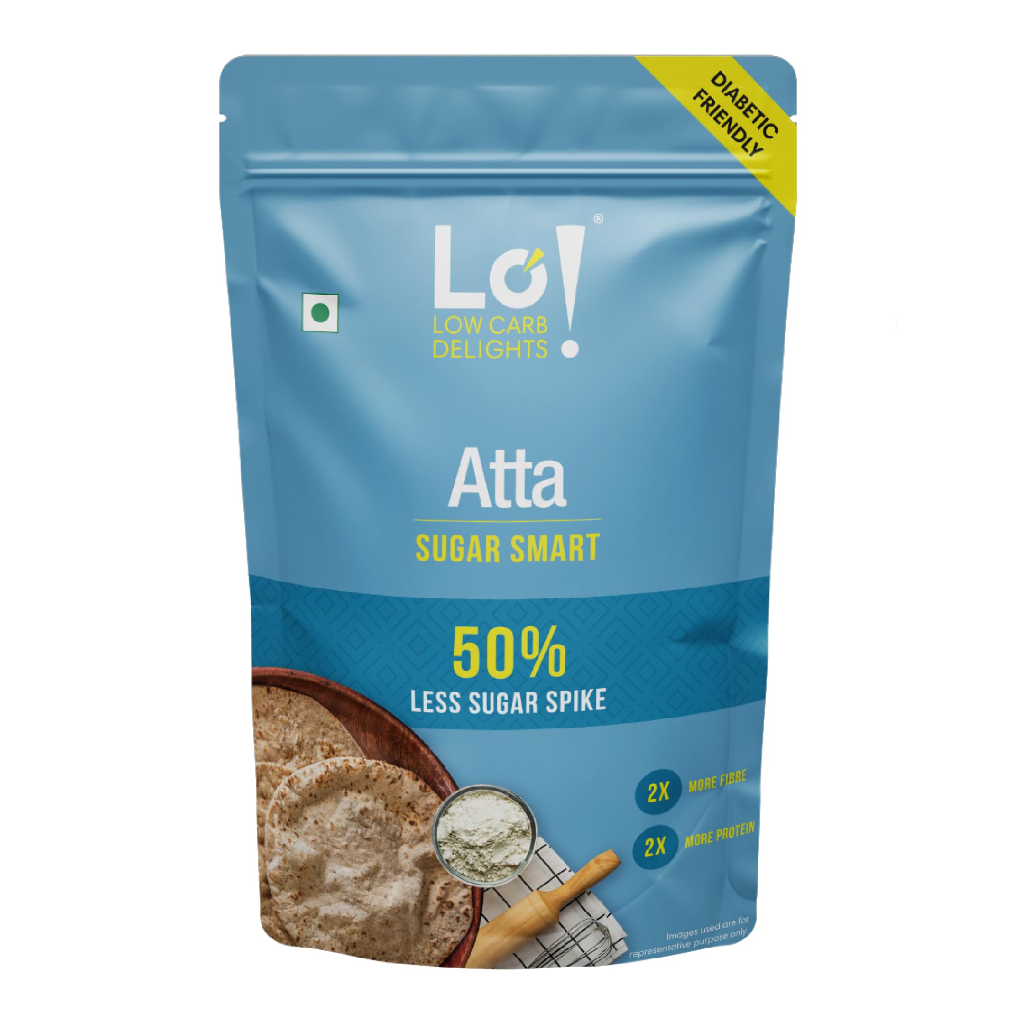 Lo! Foods - Diabetic Atta 1kg | Helps Control Blood Sugar | Low GI Flour With Premium Ingredients Including Pumpkin Seeds, Flax Seeds, Groundnuts | Diabetes Food Products | Sugar Control Atta (B097HL6L6H) Amazon Price History, Amazon Price Tracker