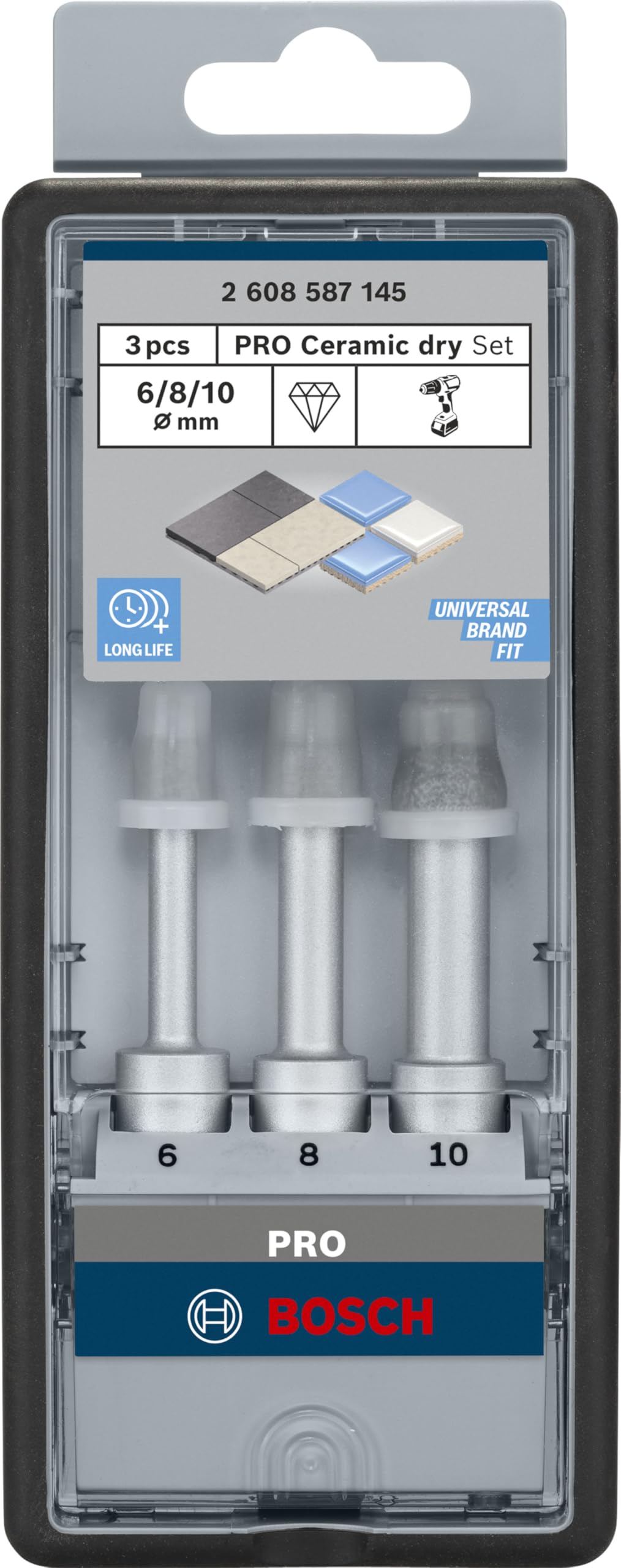 Bosch Blauw Accessoires 2608580890 Diamantboren Voor Droog Boren Standard For Ceramics 6 X 33 Mm